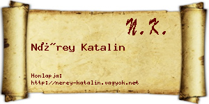 Nérey Katalin névjegykártya